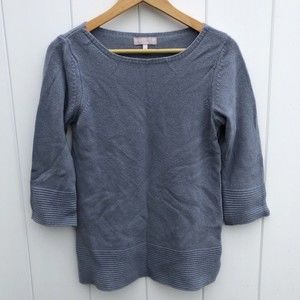 Benedetta B Sweater Merino Wool Cashmere Made in Italy Soft Pale Blue Small